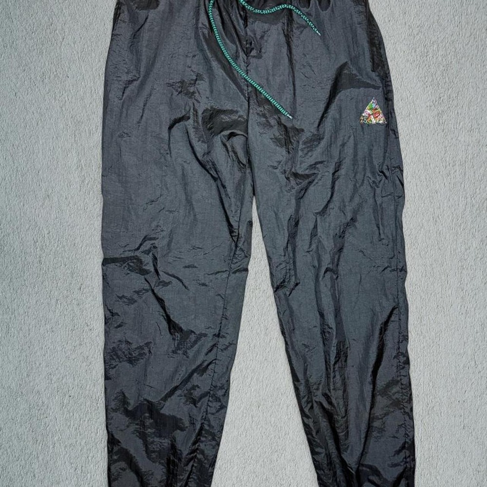 Vintage 80s Ocean Equipment Windbreaker Pants Mens Medium Black Nylon Jamaica